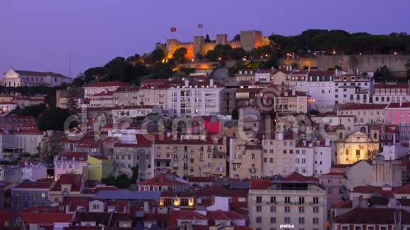 里斯本从高空俯瞰城市里斯本葡萄牙2017年6月17日视频的预览图