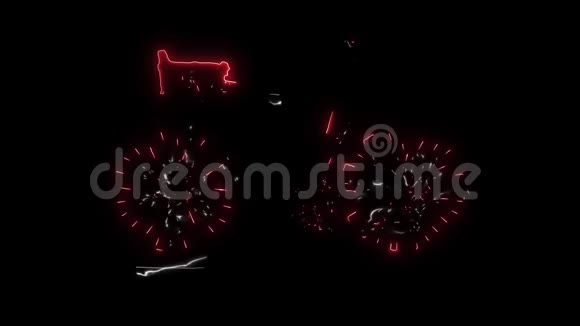 自行车数字动画视频激光视频的预览图