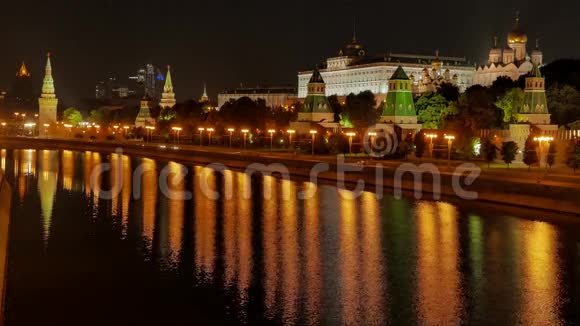 克里姆林宫莫斯科河和克里姆林宫的景色视频的预览图