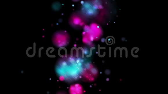 蓝紫色发光的boke灯光抽象动作动画背景视频的预览图