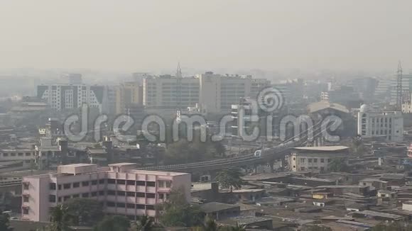 孟买城市景观鸟瞰图视频的预览图