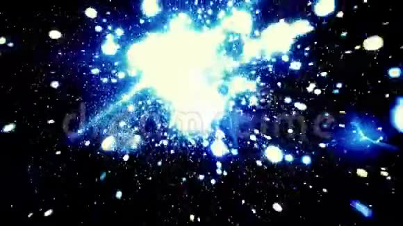 明亮明亮的星光在宇宙中的超空间快速飞行无缝环动画抽象占星学视频的预览图