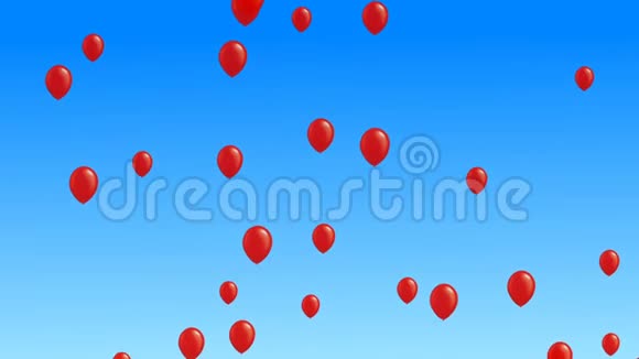 许多五颜六色的气球在空中飞行视频的预览图