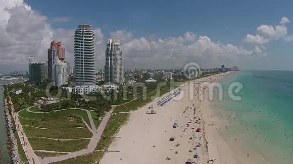 佛罗里达迈阿密海滩的沿海高层视频的预览图