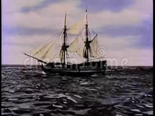 19世纪海上船舶抛锚视频的预览图