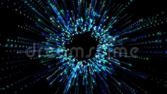形成隧道的粒子的动画背景视频的预览图