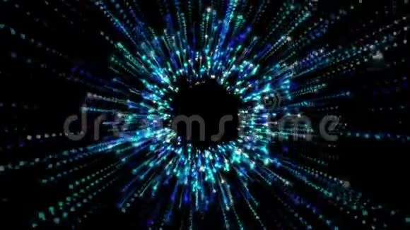 形成隧道的粒子的动画背景视频的预览图