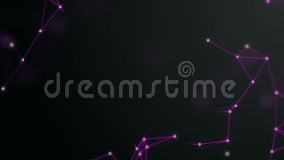 3D渲染丛背景技术与连接主题亮点与紫线相连行动视频的预览图