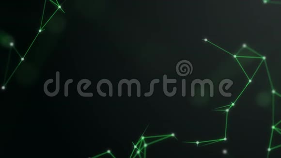 3D渲染丛背景技术与连接主题亮点用亮绿色的线条连接行动视频的预览图