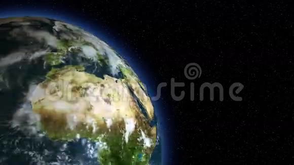 3D地球在框架地球世界的左侧旋转视频的预览图