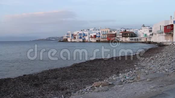 希腊岛屿米科诺斯小威尼斯视频的预览图