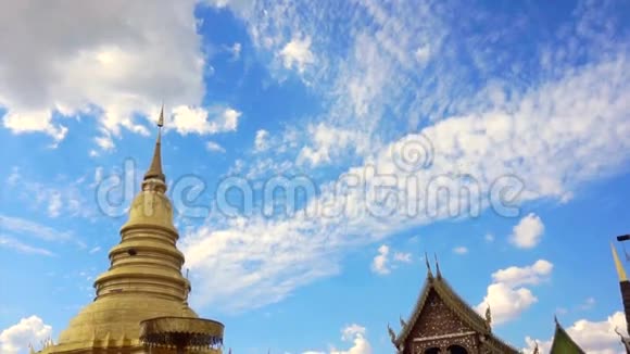 泰国北部的视频塔和寺庙Lamphun视频的预览图