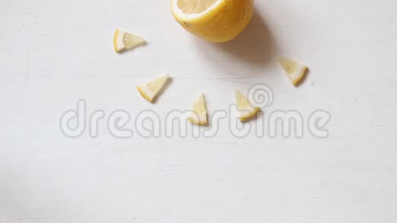 柠檬太阳夏天或健康食品的理念视频的预览图