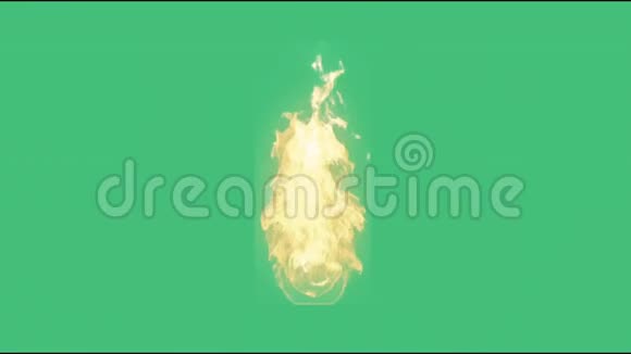 特写火焰在绿色背景上闪耀视频的预览图