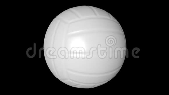 黑色背景下旋转排球3D动画视频的预览图