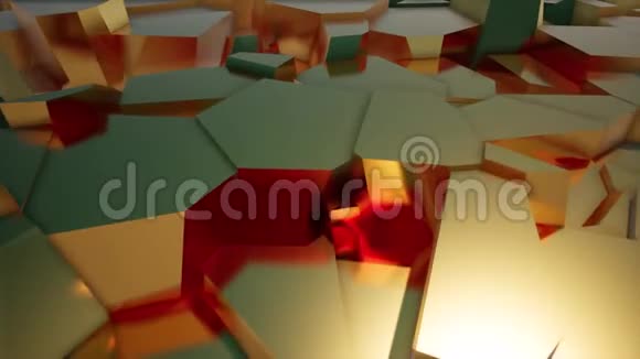 闪亮的金色面板3D现实镜头视频的预览图