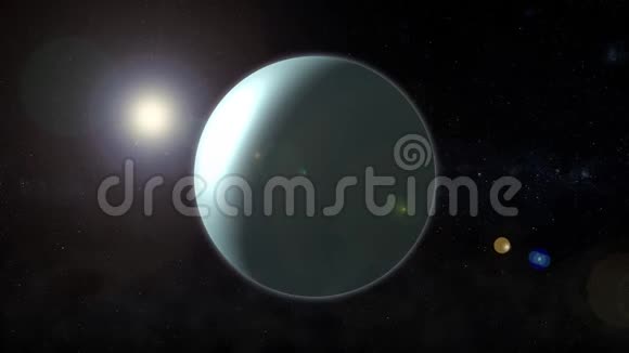 铀的行星在太空中旋转视频的预览图