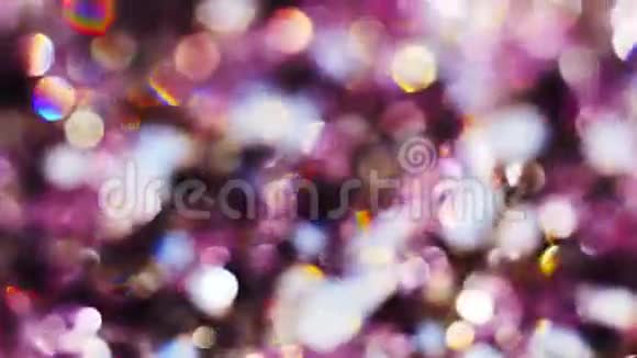 抽象的彩色波克圈背景紫罗兰色视频的预览图