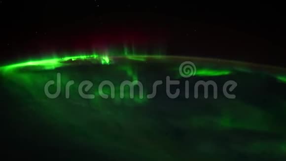 北极光在地球上空的时间流逝美国宇航局提供的一些元素视频的预览图