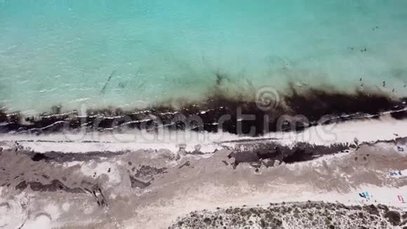 萨拉皮塔西班牙马洛卡迷人的埃斯拉皮塔海滩和绿松石海的无人机空中景观令人惊叹视频的预览图