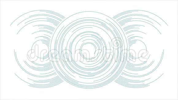 蓝色圆形线条抽象未来科技运动背景视频的预览图