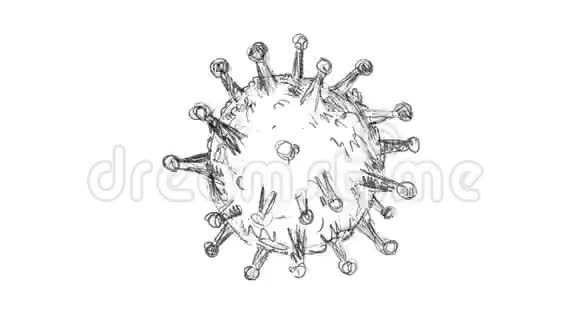 流感或流感病毒绘图2D动画视频的预览图