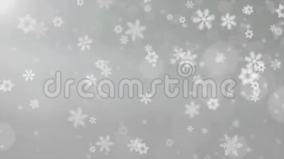圣诞节背景红色主题闪烁的雪花和灯光视频的预览图