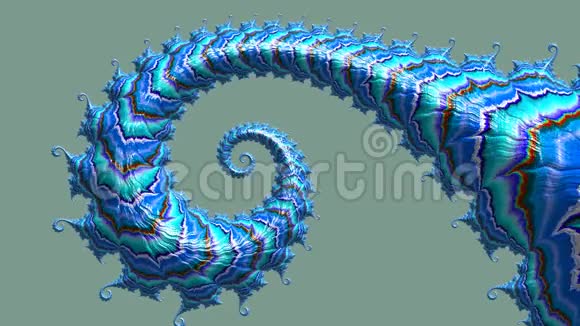 颜色变化抽象螺旋纹理分形设计的幻想背景视频的预览图