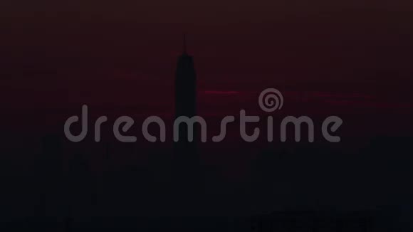 曼谷著名塔日出顶顶顶全景4k时间流逝泰国视频的预览图