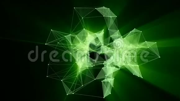 绿丛网络向霓虹中文文本转换的动画未来视频的预览图