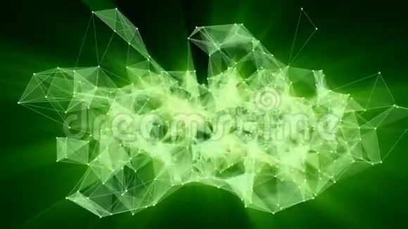 绿色神经丛网络向霓虹阿拉伯文本转型的动画未来视频的预览图