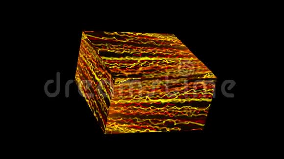 表面明亮的立方体在空间中3d渲染背景计算机生成背景视频的预览图