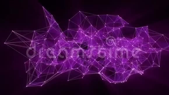紫罗兰丛网络转换为霓虹灯西班牙文字的动画故事视频的预览图
