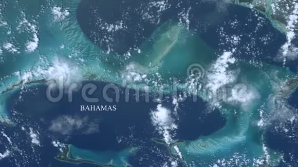 从太空中看到的巴哈马群岛美国宇航局提供的一些元素视频的预览图