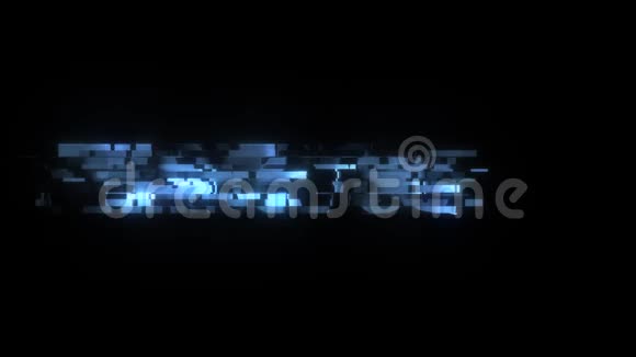 HUD屏幕酷故障文字动画背景标志无缝循环新质量通用技术运动视频的预览图