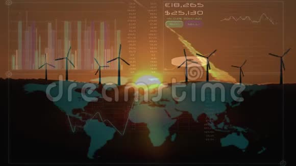 使用可持续能源的世界数字组合视频的预览图