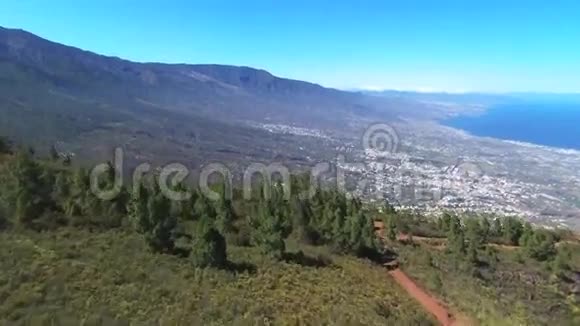 西班牙加那利岛特内里费岛南部吉马尔地区的空中镜头视频的预览图