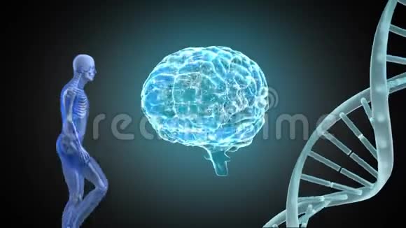 人类大脑和遗传密码的数字组合视频的预览图