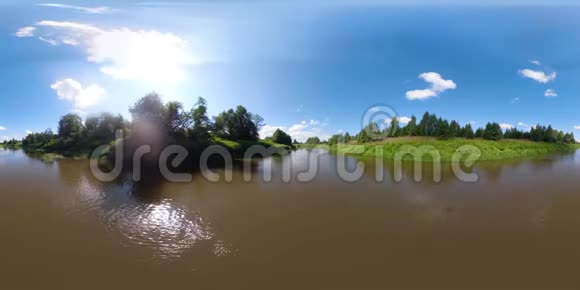 带有河流和树木的VR360景观视频的预览图