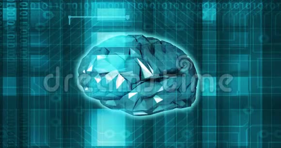 人类脑技术作为医学科学概念循环视频的预览图