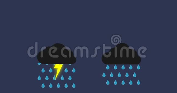 雷雨变成彩虹动画与可选的卢马哑光包括阿尔法卢马马特视频的预览图