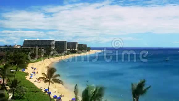 热带海滩度假天堂高清时间推移视频的预览图