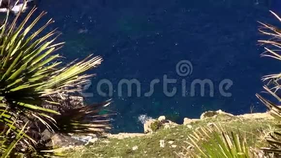 围绕着马洛卡岛的深蓝色海水视频的预览图