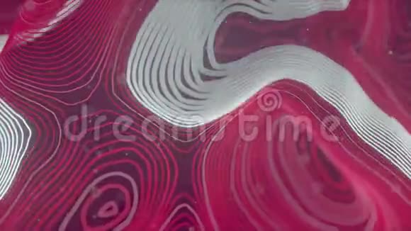 粉红色变形波浪线带有橙色运动发光元素实地深度3D渲染循环动画4KUHD视频的预览图