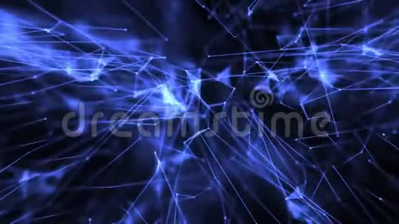 带点的神经丛三角状细胞形成蓝色视频的预览图