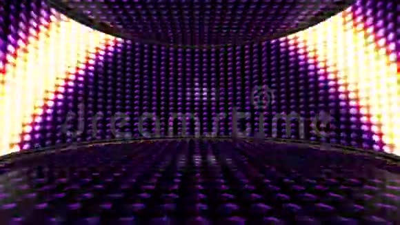 三角灯灯泡动画背景和房间渲染迪斯科舞蹈循环4k视频的预览图