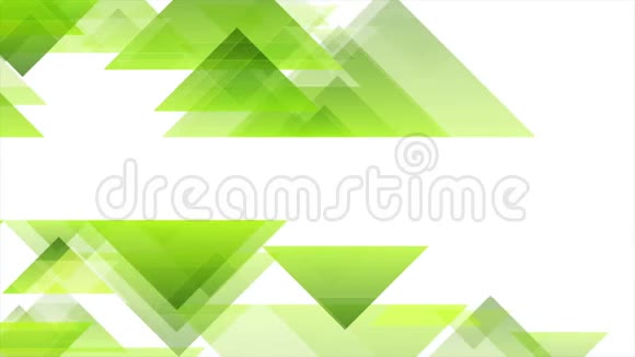 绿色三角形技术抽象最小几何视频动画视频的预览图