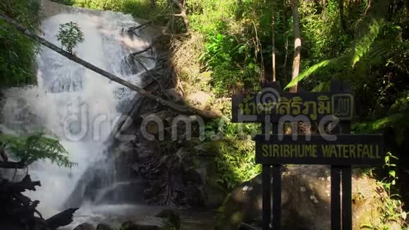 泰国清迈DoiInthanon国家公园的Siribume瀑布视频的预览图