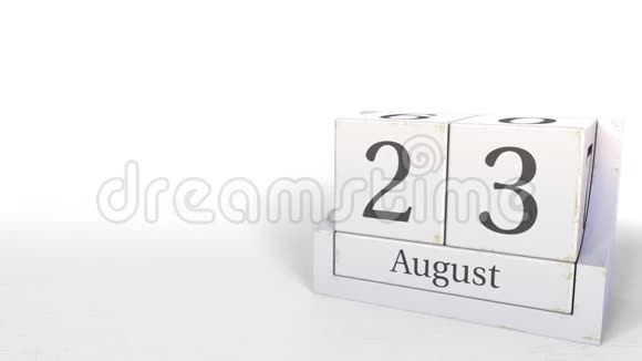 8月23日复古积木日历3D动画视频的预览图