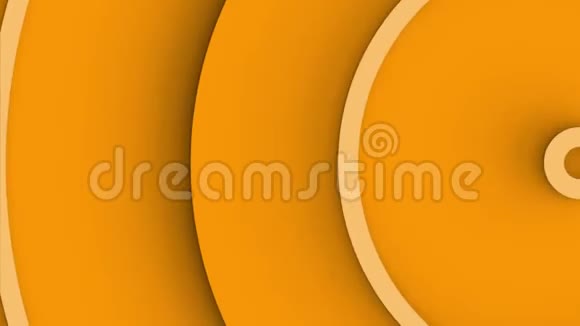 环形背景动画橙色同心圆从中心移动视频的预览图